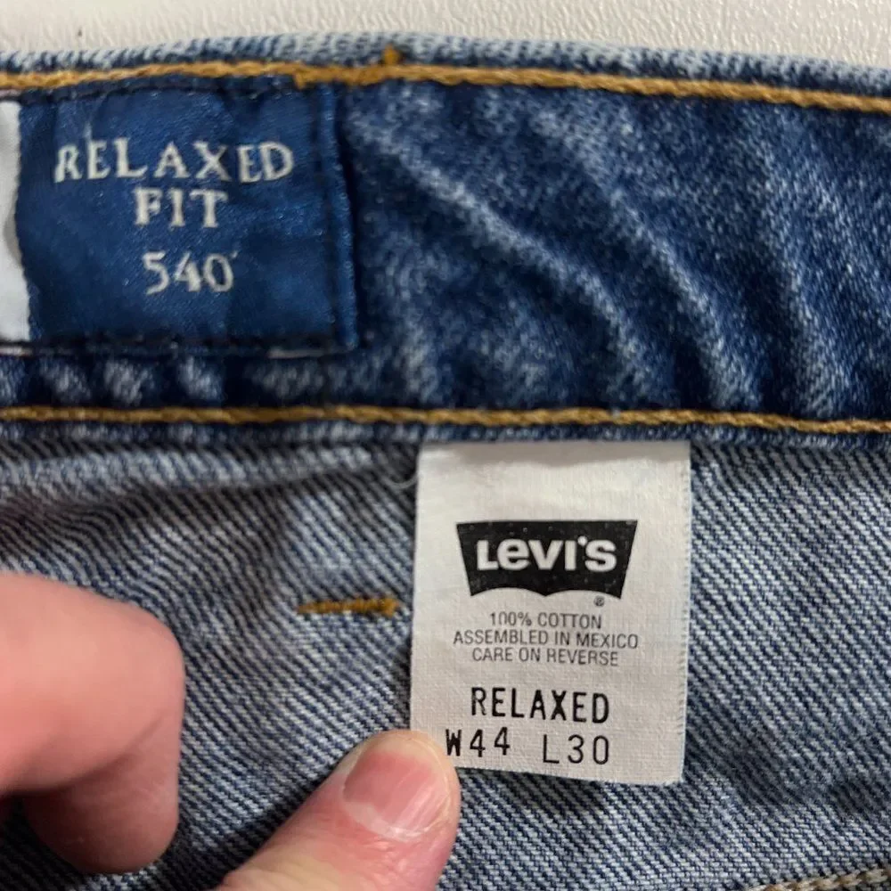 Vintage 90s Levis 540 Jeans Mens 40x30 Relaxed Fit Dark Wash